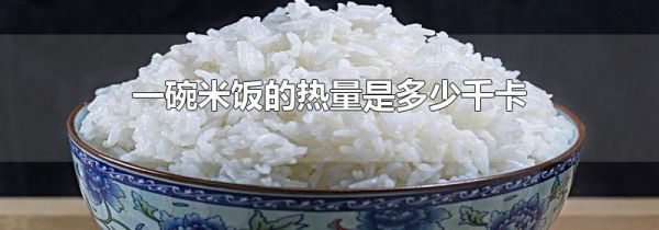 一碗米饭的热量是多少千卡