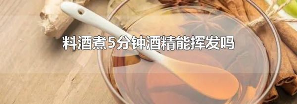 料酒煮5分钟酒精能挥发吗