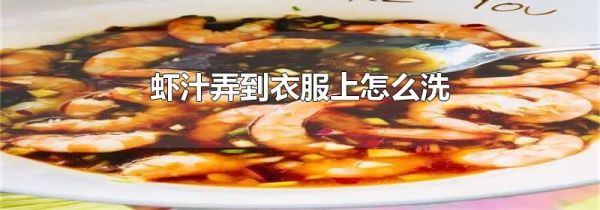 虾汁弄到衣服上怎么洗