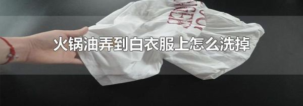 火锅油弄到白衣服上怎么洗掉