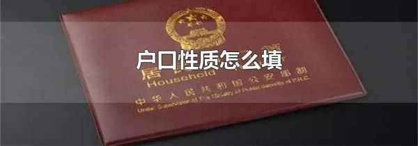 户口性质怎么填