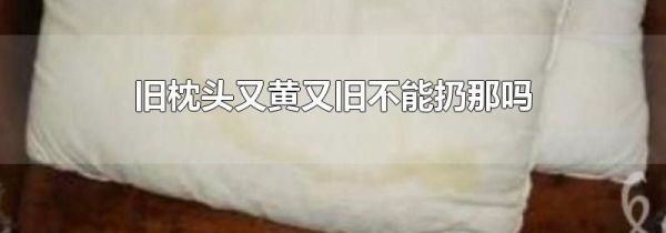 旧枕头又黄又旧不能扔那吗