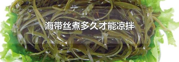 海带丝煮多久才能凉拌