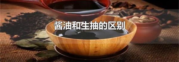 酱油和生抽的区别