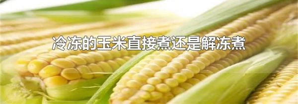 冷冻的玉米直接煮还是解冻煮