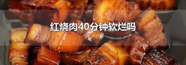 红烧肉40分钟软烂吗
