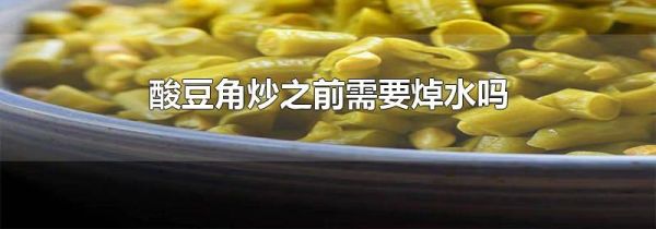 酸豆角炒之前需要焯水吗