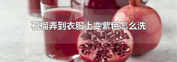石榴弄到衣服上变紫色怎么洗
