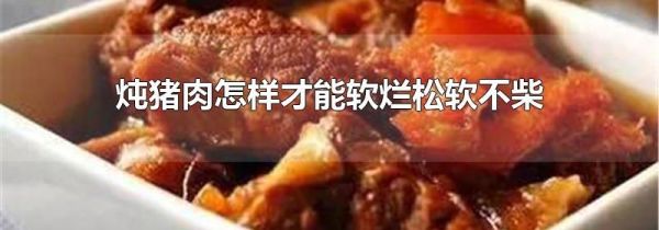 炖猪肉怎样才能软烂松软不柴