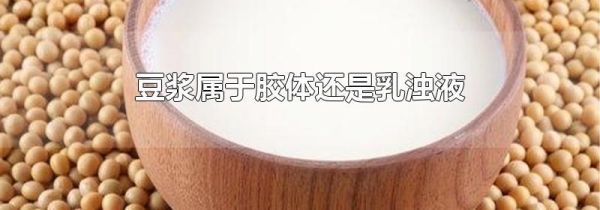 豆浆属于胶体还是乳浊液