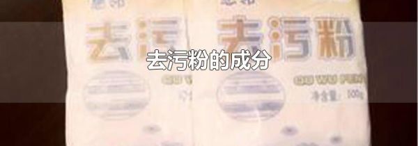 去污粉的成分