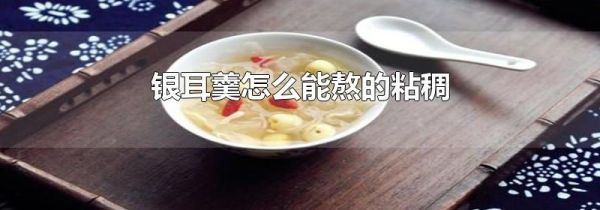 银耳羹怎么能熬的粘稠
