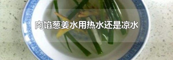 肉馅葱姜水用热水还是凉水
