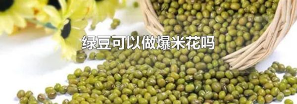 绿豆可以做爆米花吗