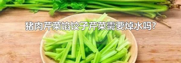 猪肉芹菜馅饺子芹菜需要焯水吗?