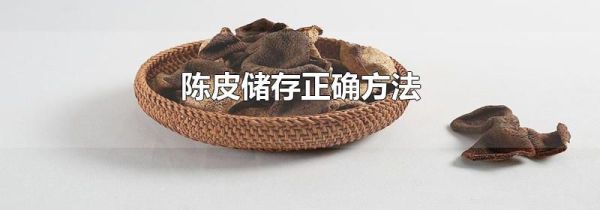 陈皮储存正确方法