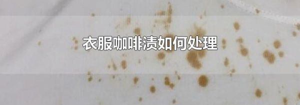 衣服咖啡渍如何处理