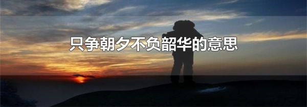 只争朝夕不负韶华的意思
