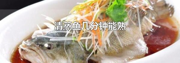 清蒸鱼几分钟能熟