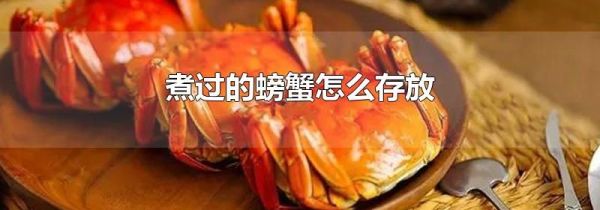 煮过的螃蟹怎么存放