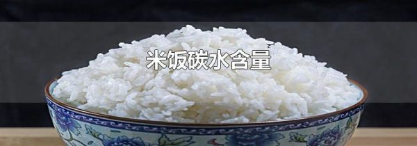 米饭碳水含量