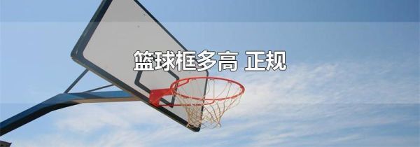 篮球框多高 正规