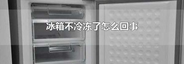 冰箱不冷冻了怎么回事