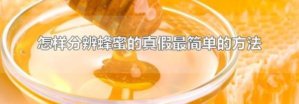 怎样分辨蜂蜜的真假最简单的方法
