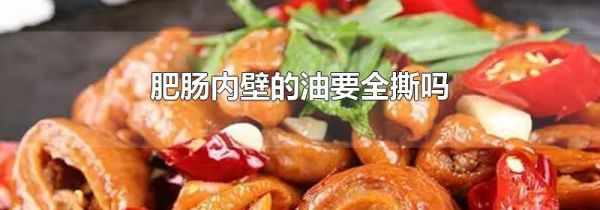 肥肠内壁的油要全撕吗