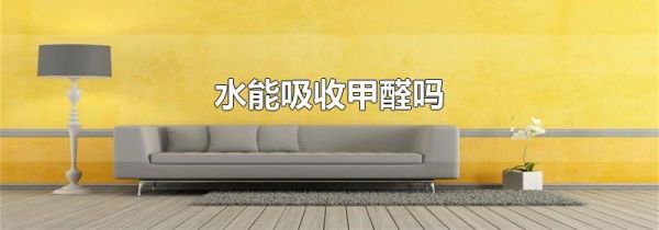 水能吸收甲醛吗