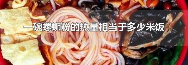 一碗螺蛳粉的热量相当于多少米饭