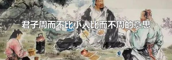 君子周而不比小人比而不周的意思