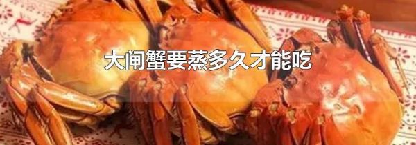 大闸蟹要蒸多久才能吃