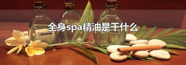 全身spa精油是干什么