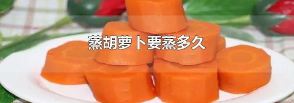 蒸胡萝卜要蒸多久