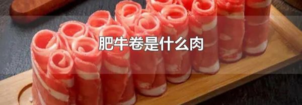 肥牛卷是什么肉
