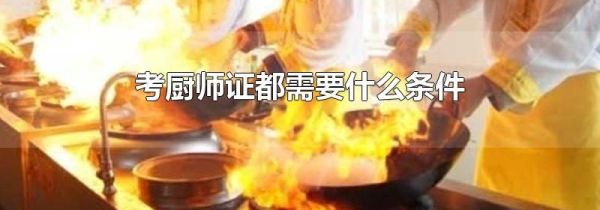 考厨师证都需要什么条件