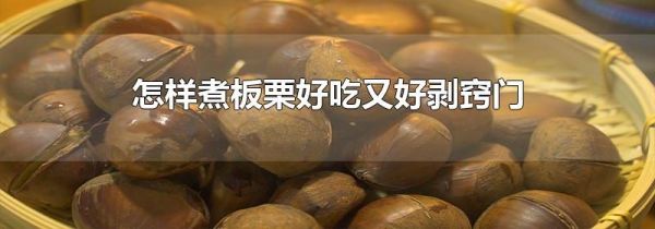 怎样煮板栗好吃又好剥窍门