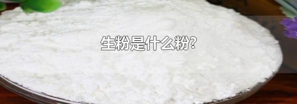 生粉是什么粉?