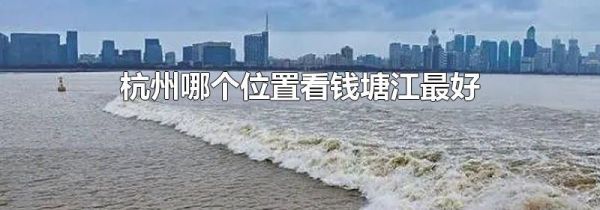 杭州哪个位置看钱塘江最好
