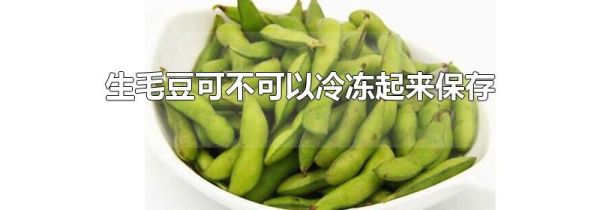 生毛豆可不可以冷冻起来保存