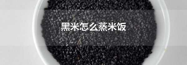 黑米怎么蒸米饭