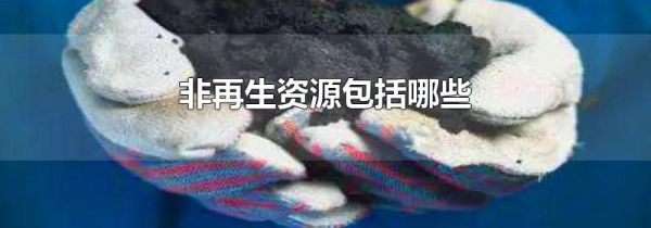 非再生资源包括哪些
