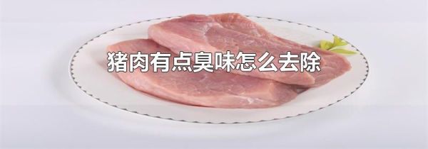 猪肉有点臭味怎么去除