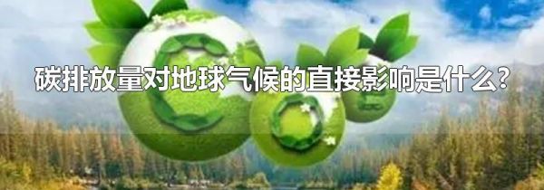 碳排放量对地球气候的直接影响是什么?