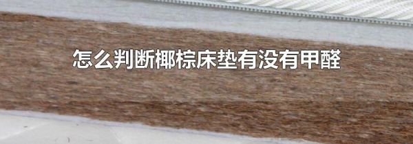 怎么判断椰棕床垫有没有甲醛