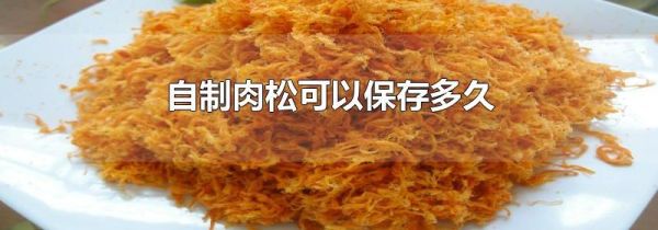 自制肉松可以保存多久