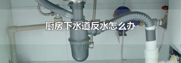 厨房下水道反水怎么办