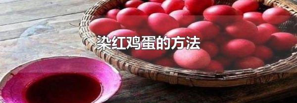 染红鸡蛋的方法