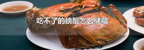 吃不了的螃蟹怎么储藏